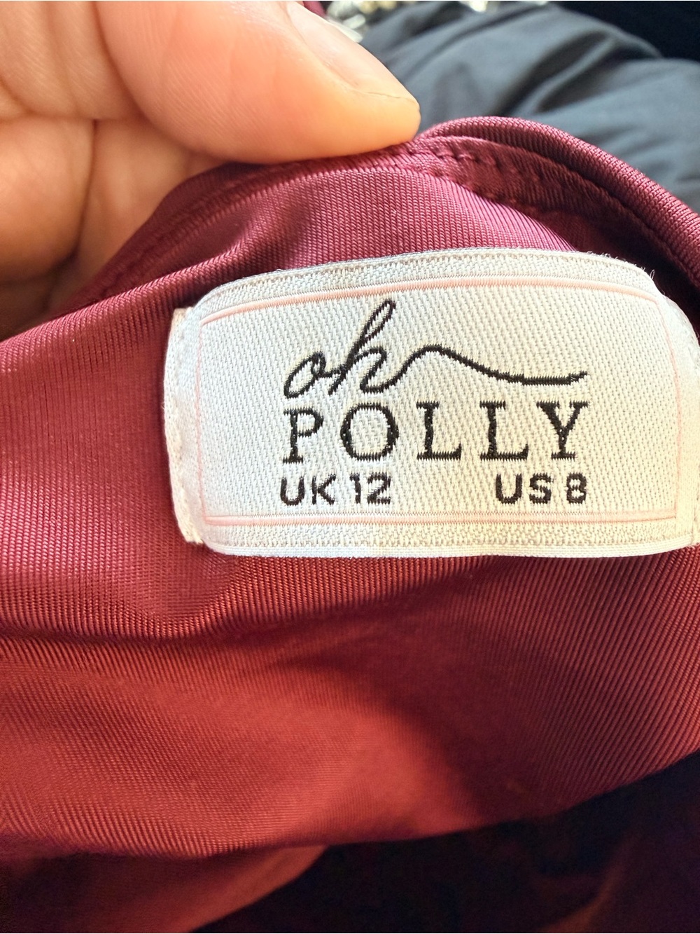 Oh Polly Plunge Halter Mini Dress in Burgundy - Picture 2 of 5